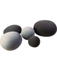 Декоративные подушки в виде серых камней (разные размеры)