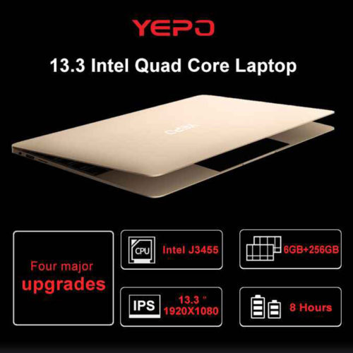 YEPO 737A Ультратонкий ноутбук 13.3″ Intel Celeron J3455