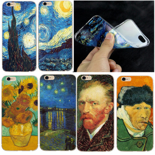 Силиконовый мягкий чехол для iPhone с картинами Ван Гога
