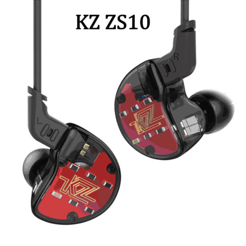 KZ ZS10 4BA+1 DD гибридные вакуумные стерео Hi-Fi наушники гарнитура с микрофоном