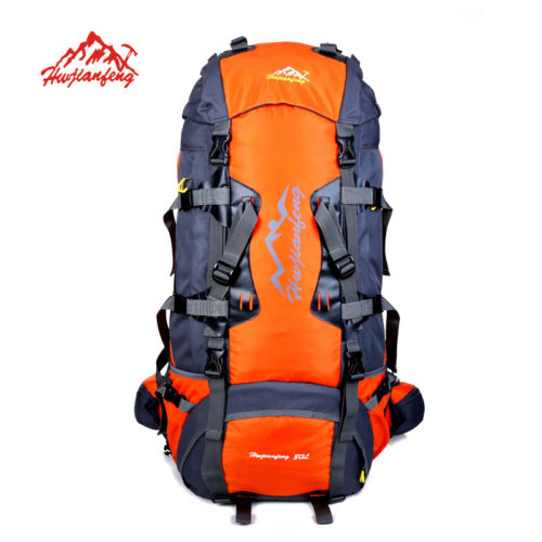 HU WAI JIAN FENG Походный туристический водонепроницаемый большой рюкзак на 80 л для горного туризма