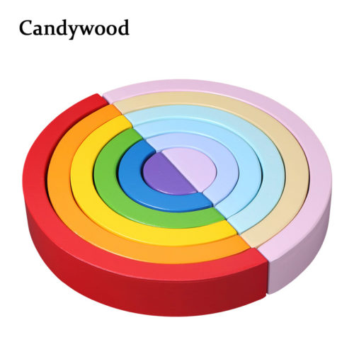 Candywood набор деревянных радужных блоков