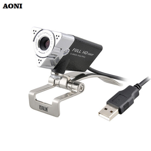 AONI USB веб-камера Full HD 1080P с микрофоном для компьютера
