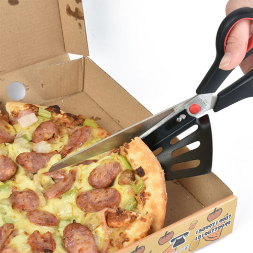 Мультифункциональные ножницы для пиццы с лопаткой 2 в 1