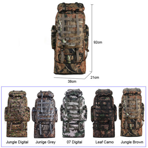 Туристический армейский тактический рюкзак на 100 л для кемпинга