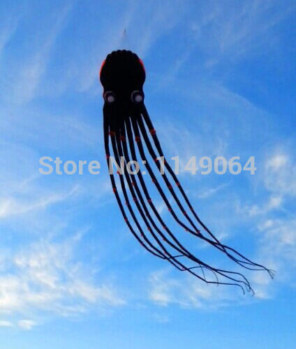Гигантский воздушный змей в виде черного осьминога 15 м