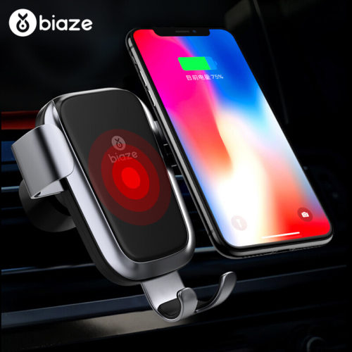 Biaze C42 10W Qi Автомобильный универсальный держатель для телефона в воздуховод с беспроводной зарядкой