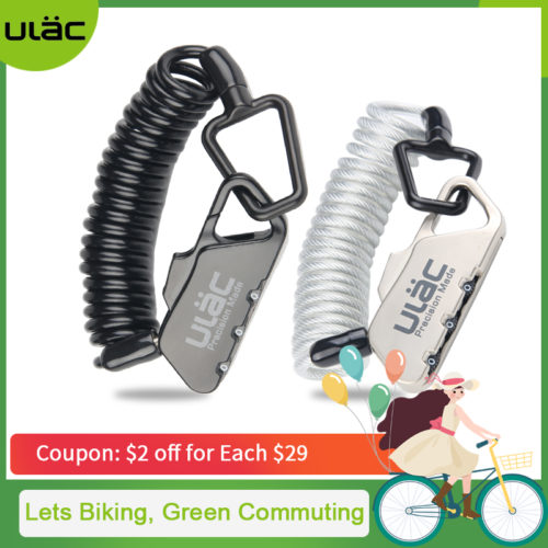ULAC Противоугонный велосипедный спиральный шнур на кодовом замке