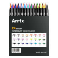 Arrtx набор маркеров с кисточкой на водной основе 24/48 шт.