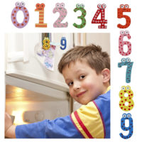 Набор деревянных цифр магнитов для детей на холодильник 10 шт.