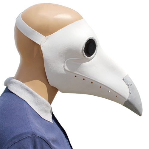 Латексная маска Чумного доктора (черная или белая)