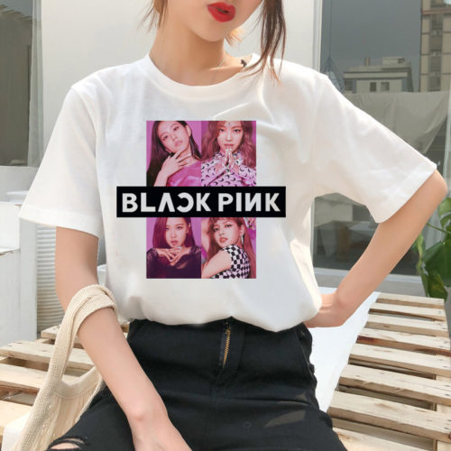 Blackpink женская белая футболка