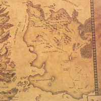 Крафтовый плакат Карта Вестероса