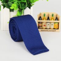 Вязаный мужской галстук (однотонный или в полоску) 5,5 см