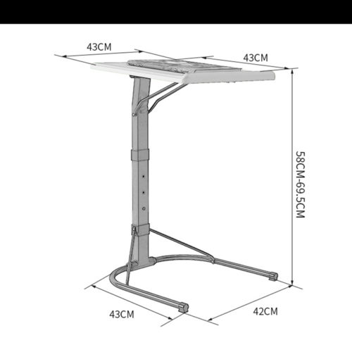 Регулируемый передвижной прикроватный складной столик для ноутбука