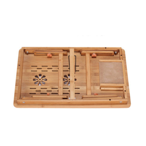 Actionclub портативный складной бамбуковый столик подставка с вентилятором для ноутбука