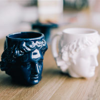 Керамическая кружка чашка в виде головы Давида