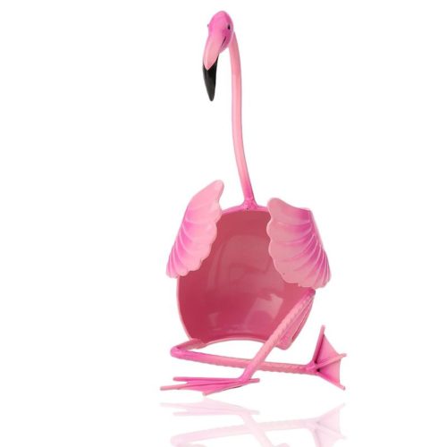 Металлический держатель подставка для бутылки вина в виде розового фламинго