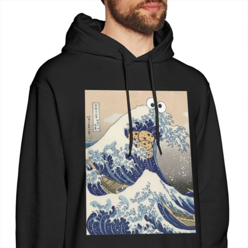 Мужская толстовка худи с капюшоном “Большая волна в Канагаве” Кацусика Хокусай (Katsushika Hokusai)