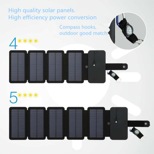 KERNUAP SunPower складное зарядное устройство на солнечных батареях 10 Вт 5 в