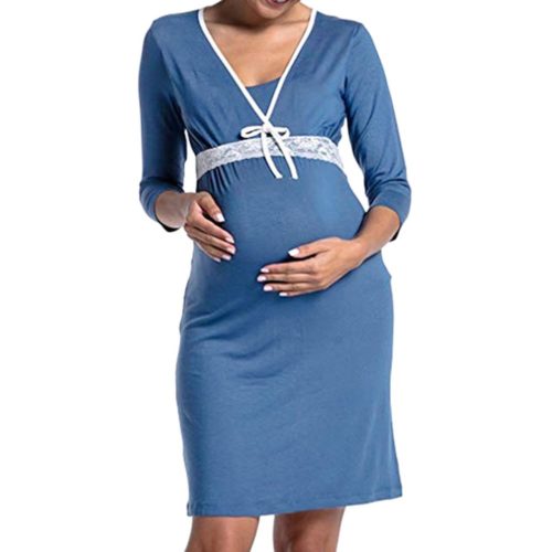 Женская пижама ночнушка для беременных и кормящих мам