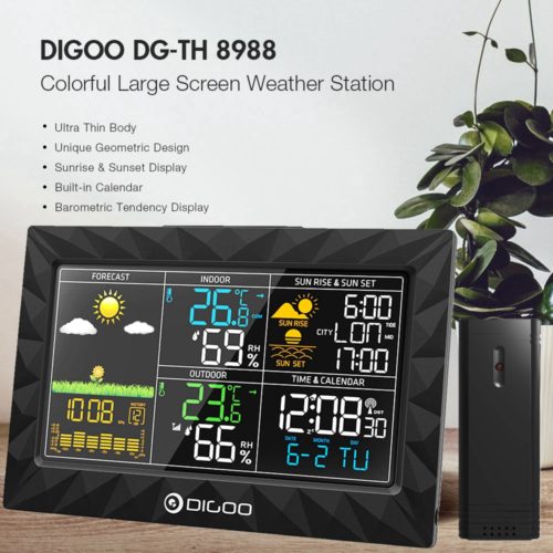 DIGOO DG-TH8988 Метеостанция с ЖК дисплеем