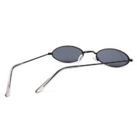 Солнцезащитные винтажные женские очки в стиле ретро овальной формы в металлической оправе