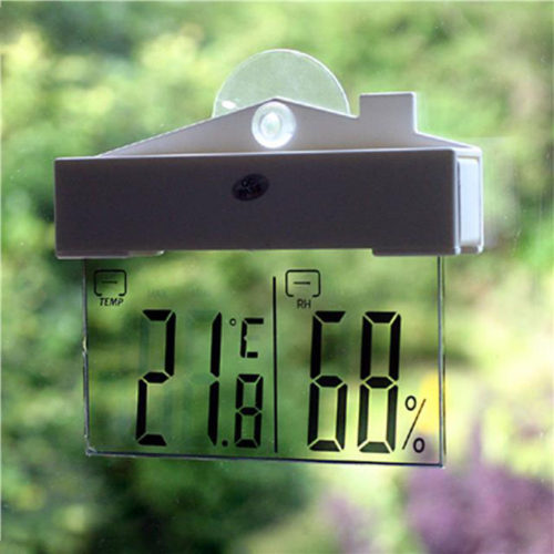 Цифровая беспроводная метеостанция термометр с присоской на окно