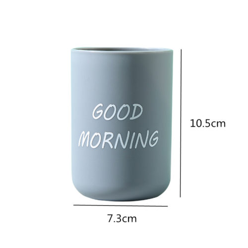 Пластиковый стакан подставка для зубных щеток с надписью Good Morning