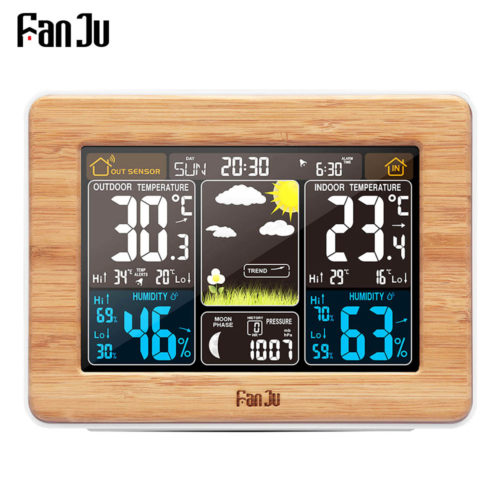 FanJu метеостанция часы с будильником