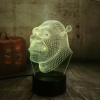 Ночник 3D лампа в виде головы Шрека