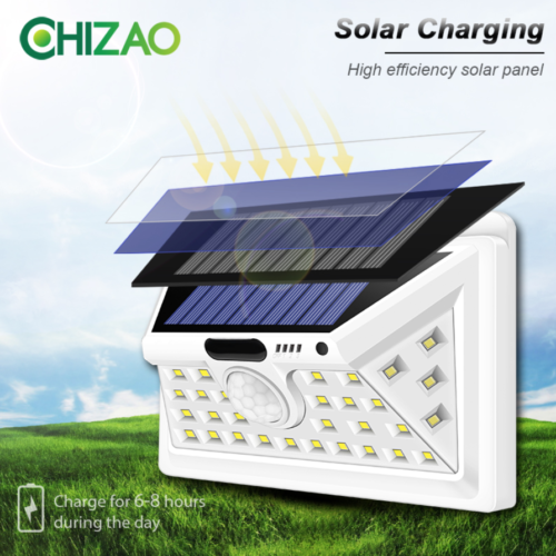 CHIZAO Светодиодный уличный светильник на солнечной батарее с датчиком движения