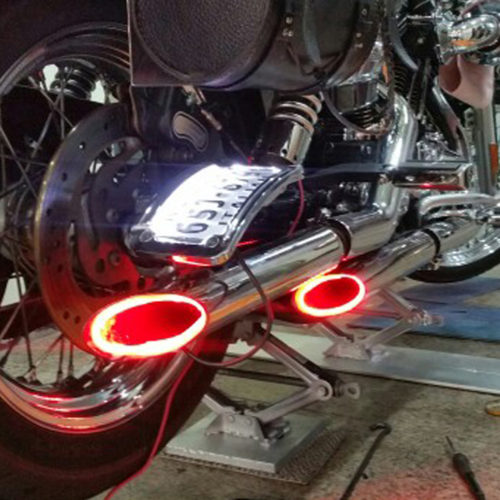 Светодиодная подсветка для выхлопной трубы мотоцикла
