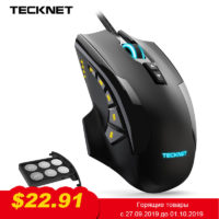 TeckNet M009 Проводная игровая компьютерная мышь 16400 точек на дюйм