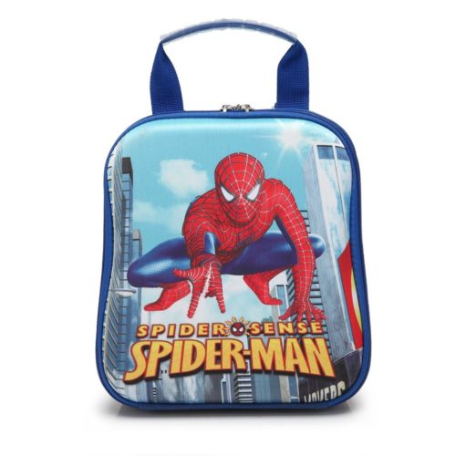 Набор детских сумок для мальчика с Человеком Пауком (чемодан с выдвижной ручкой, сумка и пенал)