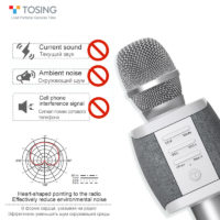 Tosing XR (027) профессиональный портативный беспроводной bluetooth караоке микрофон