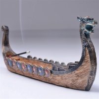 Дракар лодка в миниатюре подставка для ароматических палочек
