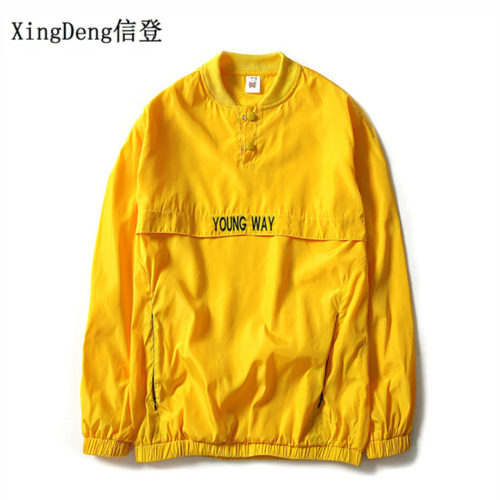XingDeng модный ветронепроницаемый бомбер мужская анорак с надписью Young Way