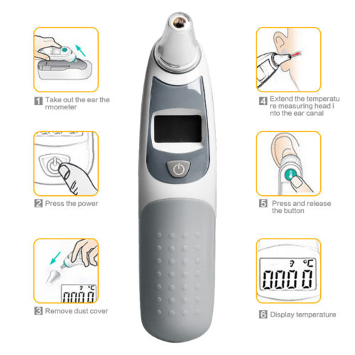 GL Инфракрасный цифровой термометр в ухо с ЖК-дисплеем для измерения температуры тела детей и взрослых