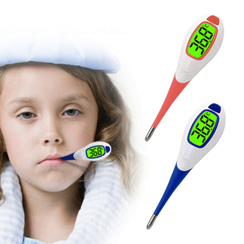 Детский цифровой термометр с ЖК-дисплеем и мягким гибким наконечником для измерения температуры тела