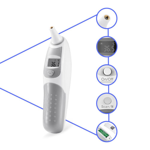 GL Инфракрасный цифровой термометр в ухо с ЖК-дисплеем для измерения температуры тела детей и взрослых