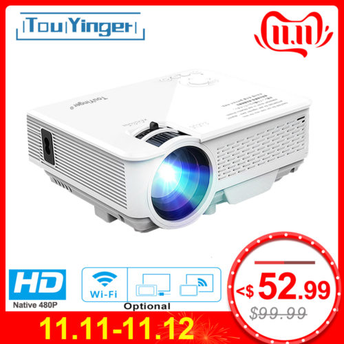 TouYinger M4 светодиодный мини-проектор для домашнего кинотеатра 800×480 Full HD 2200 люмен