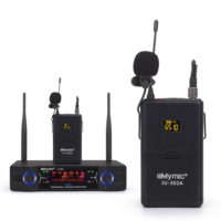 Iiimymic IU-302A Профессиональный беспроводной микрофон радиосистема (2 петлички + 2 головных микрофона + 2 передатчика)