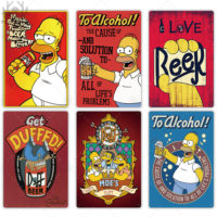 Металлические декоративные таблички с Гомером Симпсоном