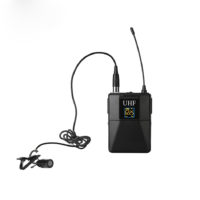 KEXU Профессиональный UHF беспроводной микрофон петличка (микрофон + передатчик)