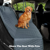 Чехол для на автомобильное заднее сиденье с сеткой, молнией и карманами для перевозки собак