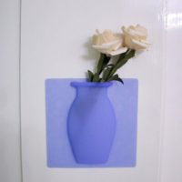 Силиконовая маленькая наклейка 15 см ваза для цветов на стену