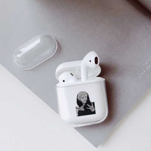 Мягкий силиконовый или жесткий пластиковый чехол с изображением картин и статуй для наушников Apple Airpods