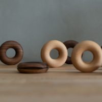 Деревянные клипсы для пакета с кофе в виде пончиков