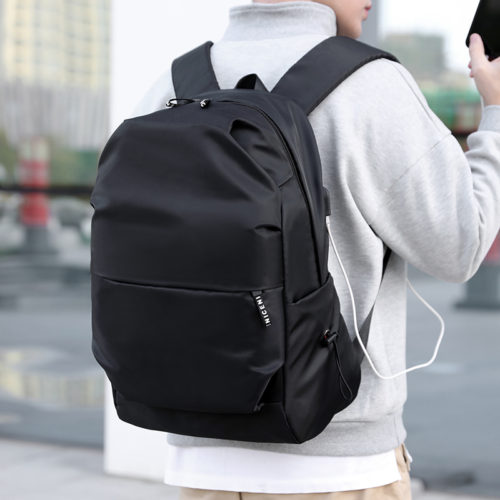 Матовый городской мужской минималистичный рюкзак (черный, серый, синий)